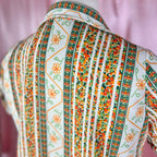 1970s Patterned smock top, unbranded, size 16/18