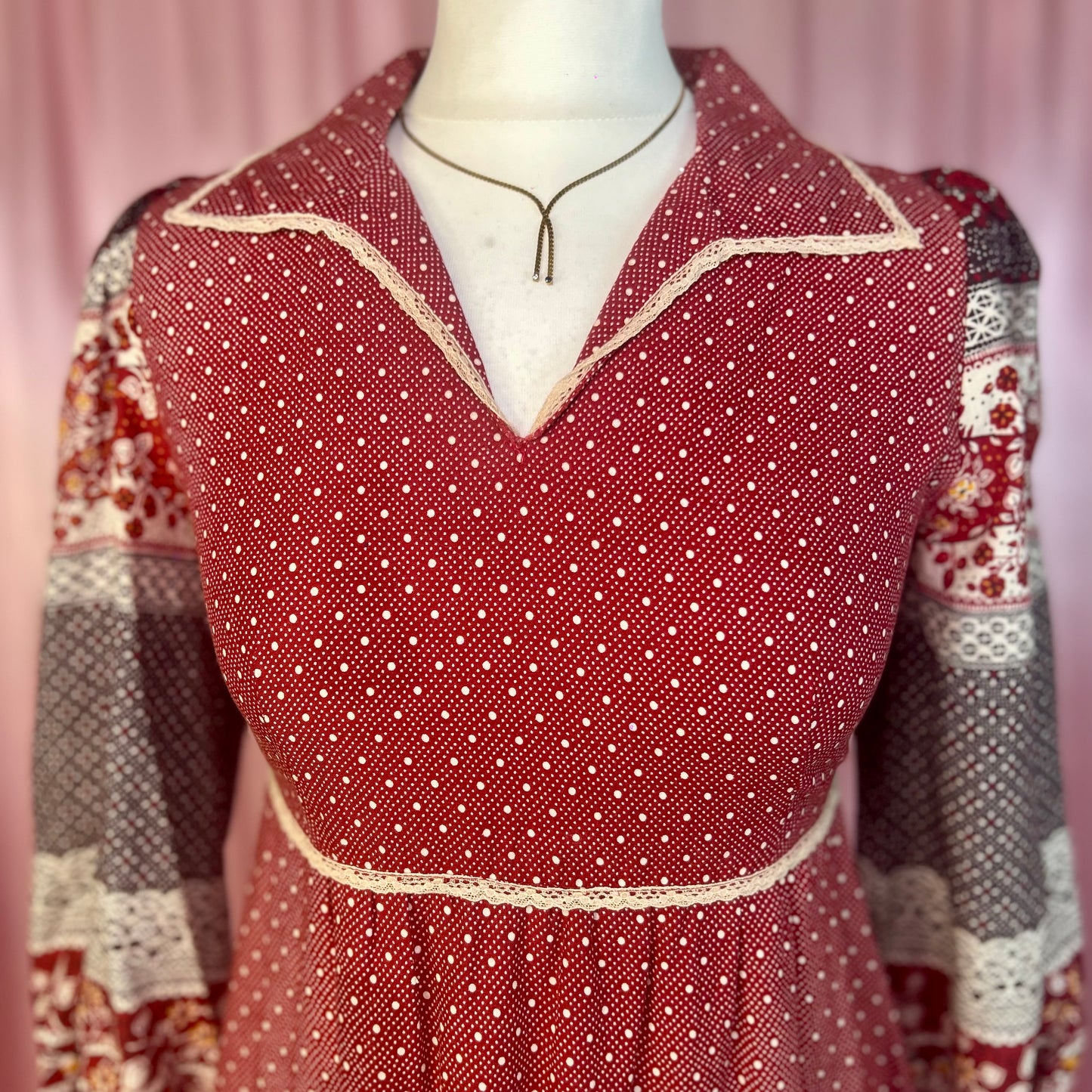 1970s Cotton maxi dress, by Jake, size 8