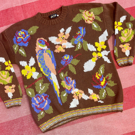 1980s Novelty Parot jumper, by Jump, size 16