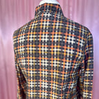 1990s Silky plaid blouse, by Hamells, size 12
