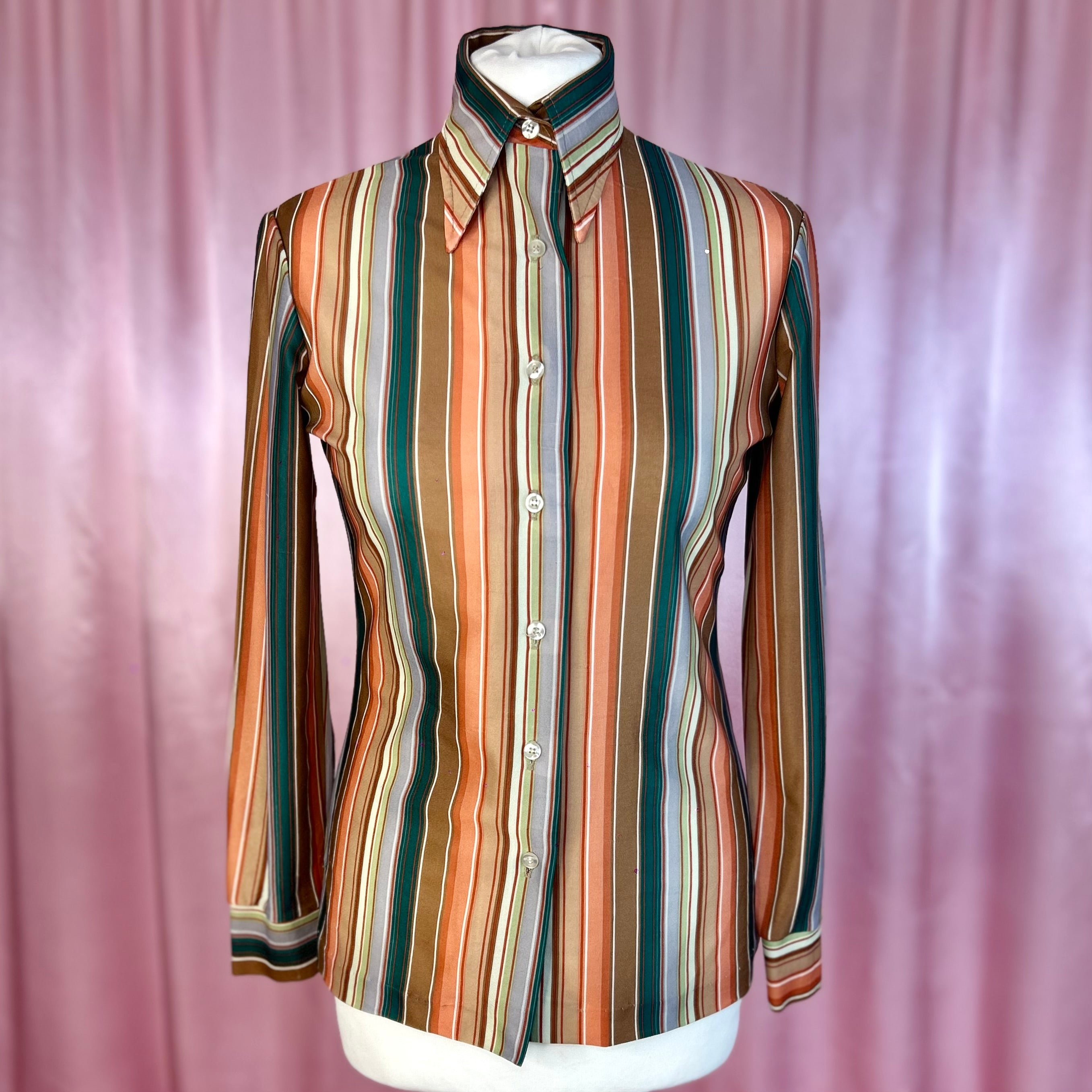 1970s Striped blouse, by Queen Casuals, size 8