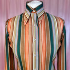 1970s Striped blouse, by Queen Casuals, size 8
