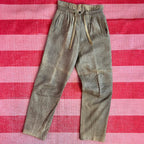 1980s Brown leather trousers, unbranded, size 8