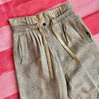 1980s Brown leather trousers, unbranded, size 8