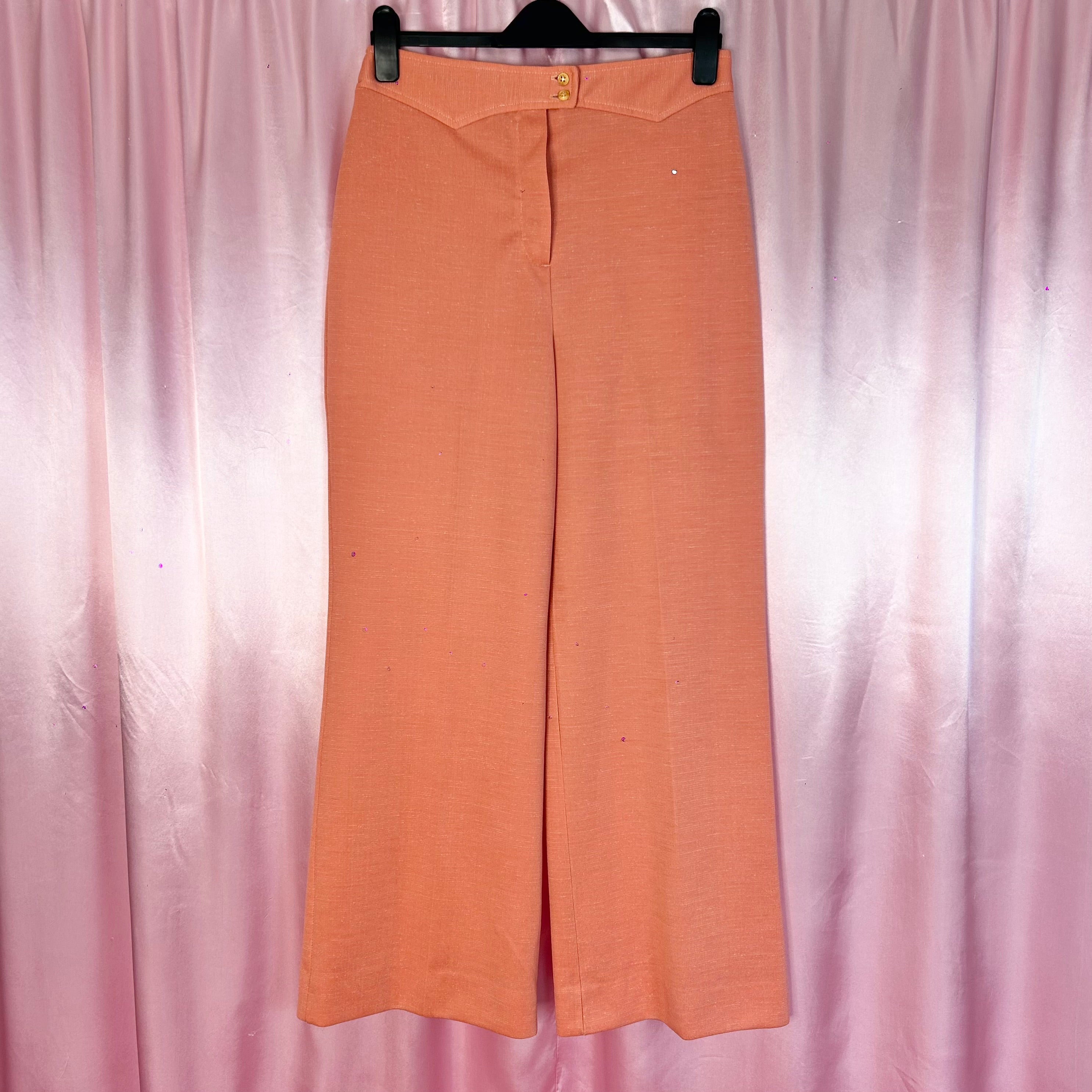 1970s Coral flared trousers, by Jane Colby, size 12