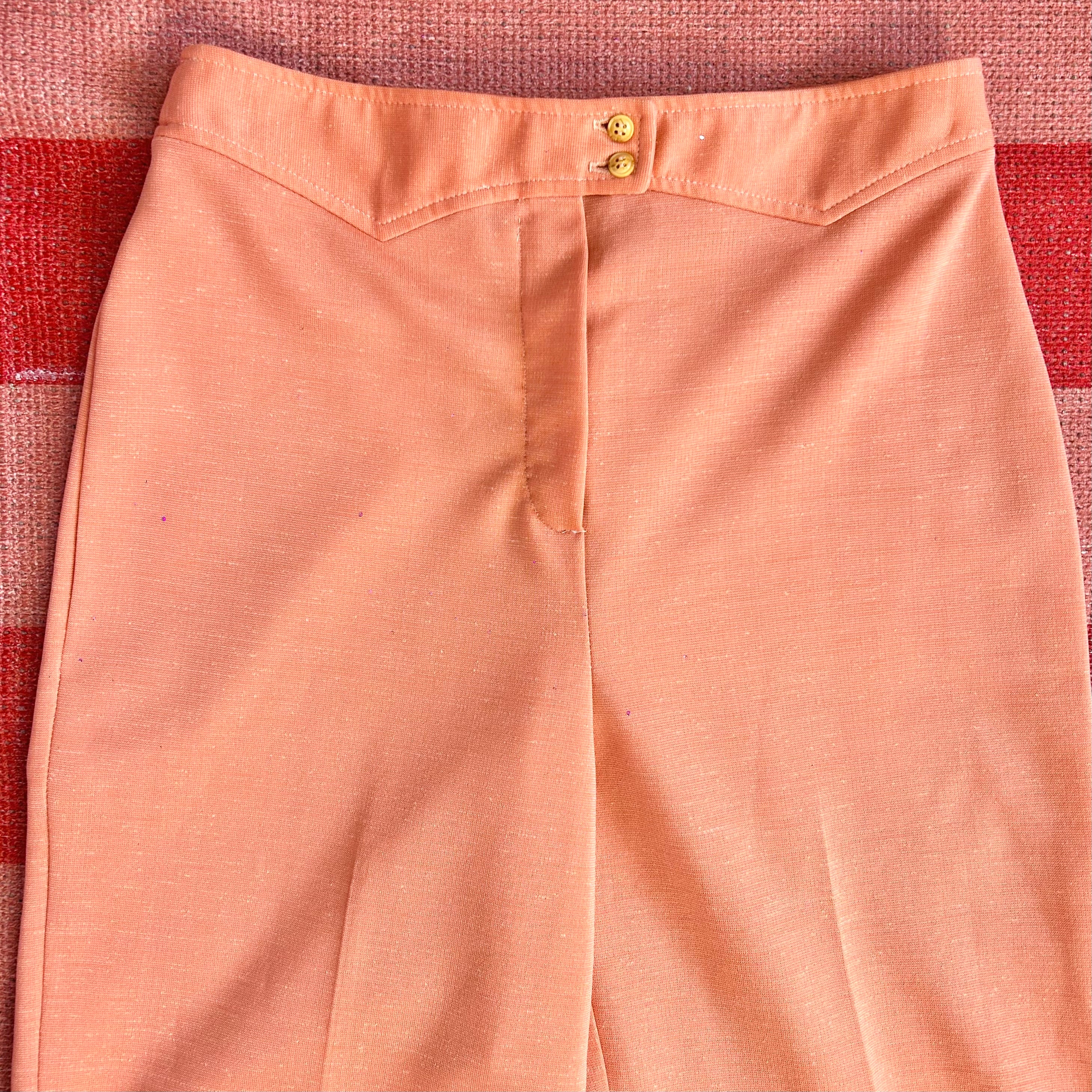 1970s Coral flared trousers, by Jane Colby, size 12