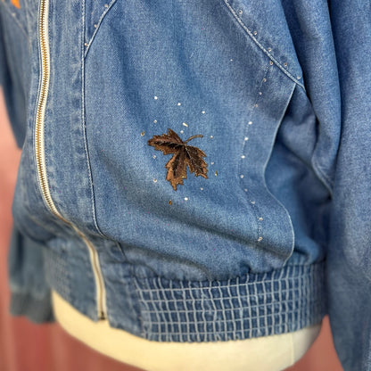 1980s Embellished denim jacket, by Pado, size 20/22