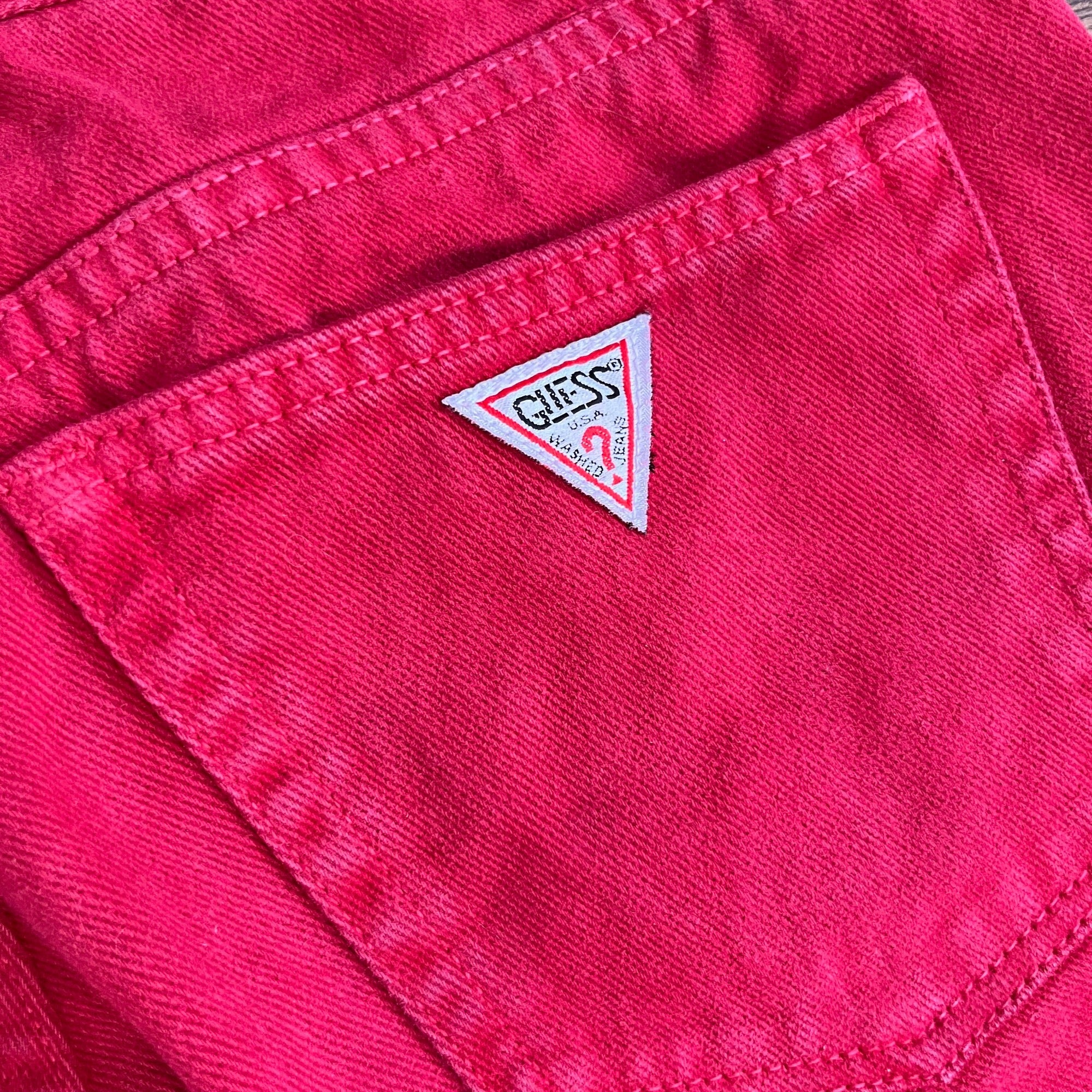 1980s Red mom jeans, by Guess, size 10