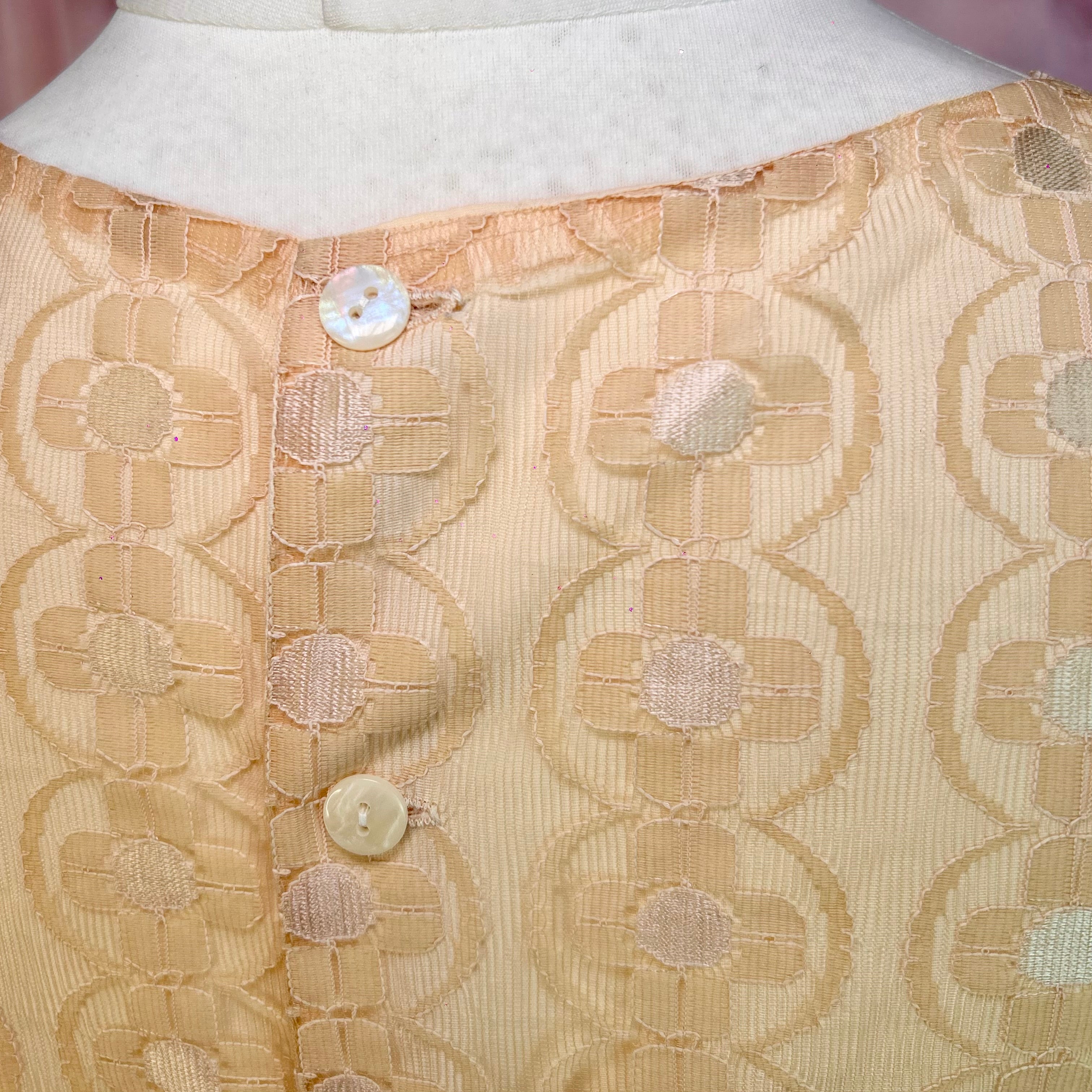 1960s Lacey pastel blouse, Unbranded, size 12