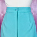 1990s Turquoise mini skirt, by Kit, size 8