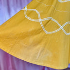 1950s Yellow circle skirt, Handmade, size 8/10