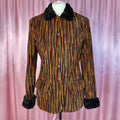 1990s Striped velvet jacket, by Karida, size 10/12