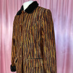 1990s Striped velvet jacket, by Karida, size 10/12