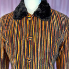 1990s Striped velvet jacket, by Karida, size 10/12
