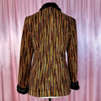 1990s Striped velvet jacket, by Karida, size 10/12