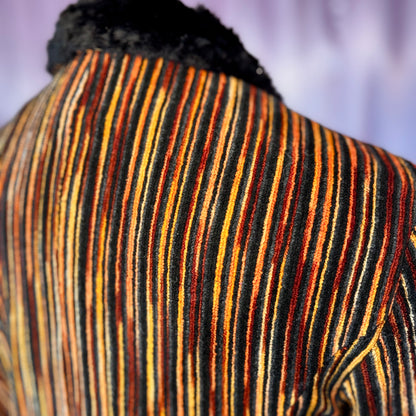 1990s Striped velvet jacket, by Karida, size 10/12