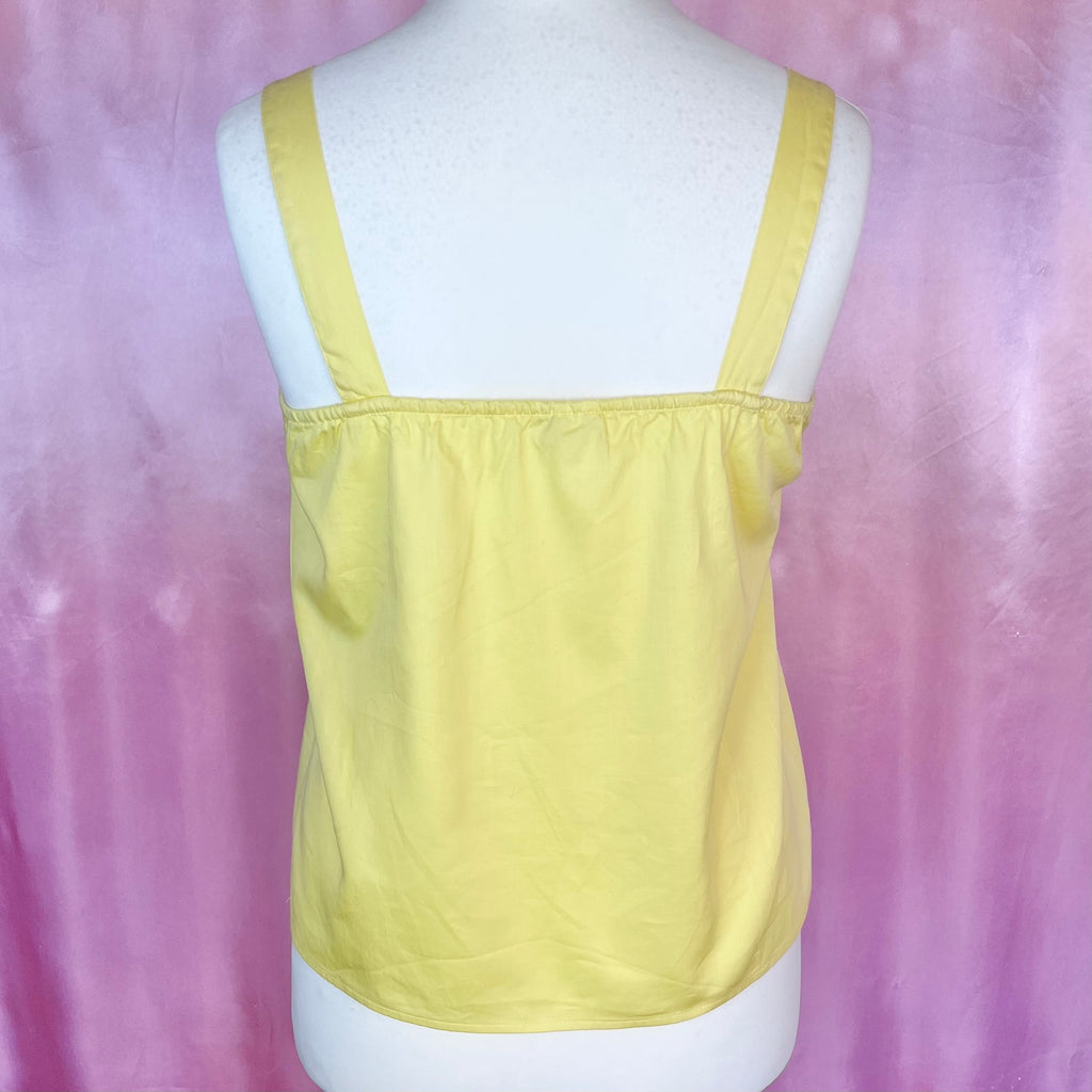 1980s Yellow vest top, by Miss Astor, size 12