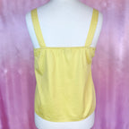1980s Yellow vest top, by Miss Astor, size 12