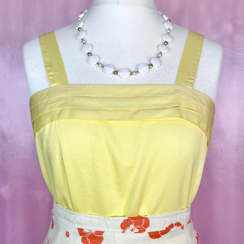 1980s Yellow vest top, by Miss Astor, size 12