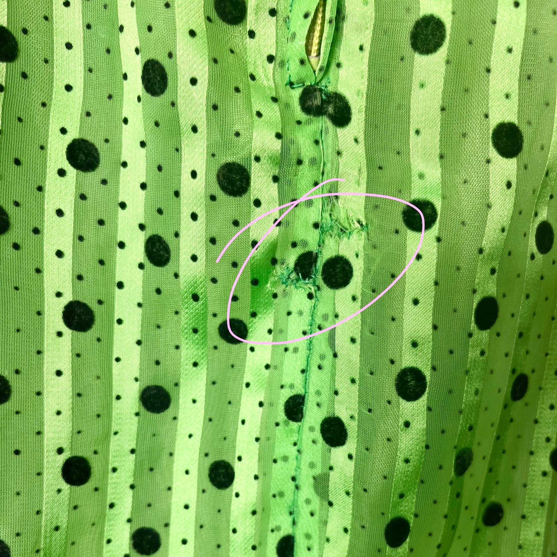 1970s Polka dot maxi dress, Handmade, size 8