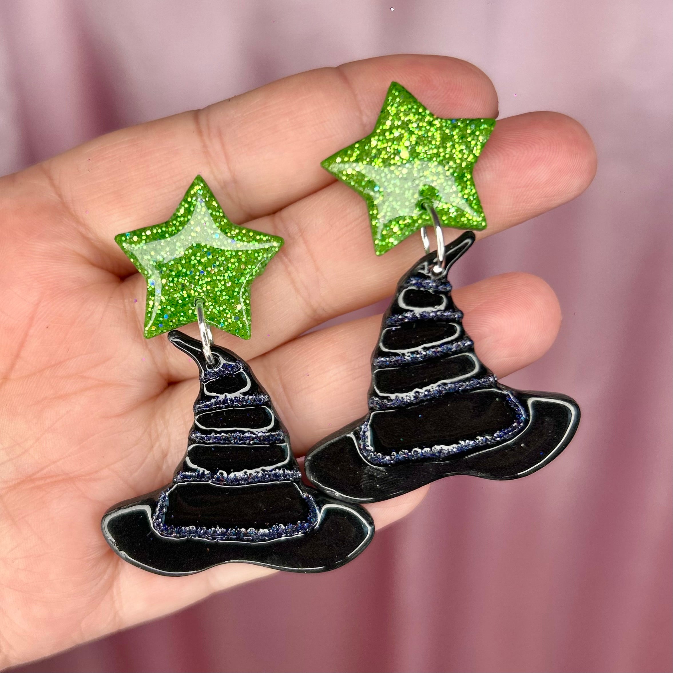 Handmade wicked witchy earrings