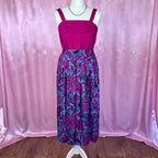 1990s Floral viscose midaxi skirt, by BHS, size 8