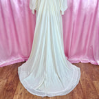 1970s Cream wedding dress, unbranded, size 6