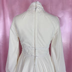 1970s Cream wedding dress, unbranded, size 6