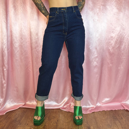 1980s dark Blue mom jeans, by Americano, size 8
