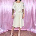 1970s Lace peplum dress, Dandi by Berketex, size 8