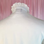 1980s White lace bib blouse, by RD#2, size 8