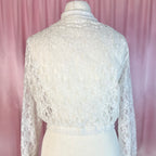 1980s Lace bomber style top, unbranded, size 14