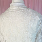 1980s Lace bomber style top, unbranded, size 14