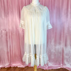 1960s Cream peignoir, by Lux Lux, size 12