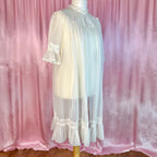 1960s Cream peignoir, by Lux Lux, size 12