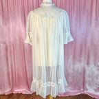 1960s Cream peignoir, by Lux Lux, size 12