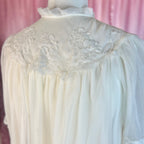 1960s Cream peignoir, by Lux Lux, size 12