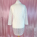 1980s oversize lace shirt, unbranded, size 14