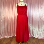 1970s Red maxi dress, by C&A, size 18/20