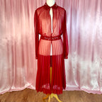 1970s Burgundy cover-up, unbranded, size 16