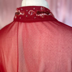 1970s Burgundy cover-up, unbranded, size 16