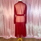 1970s Burgundy cover-up, unbranded, size 16