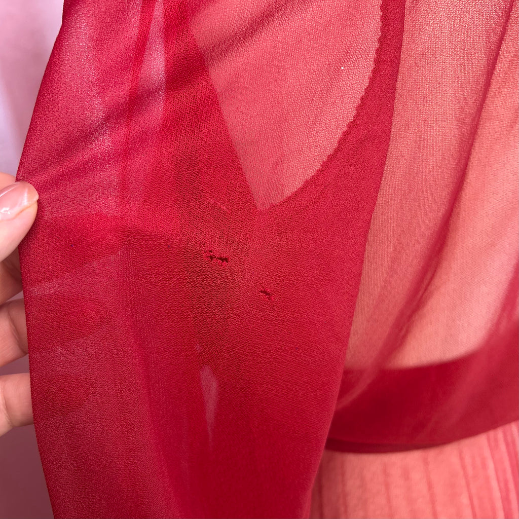 1970s Burgundy cover-up, unbranded, size 16