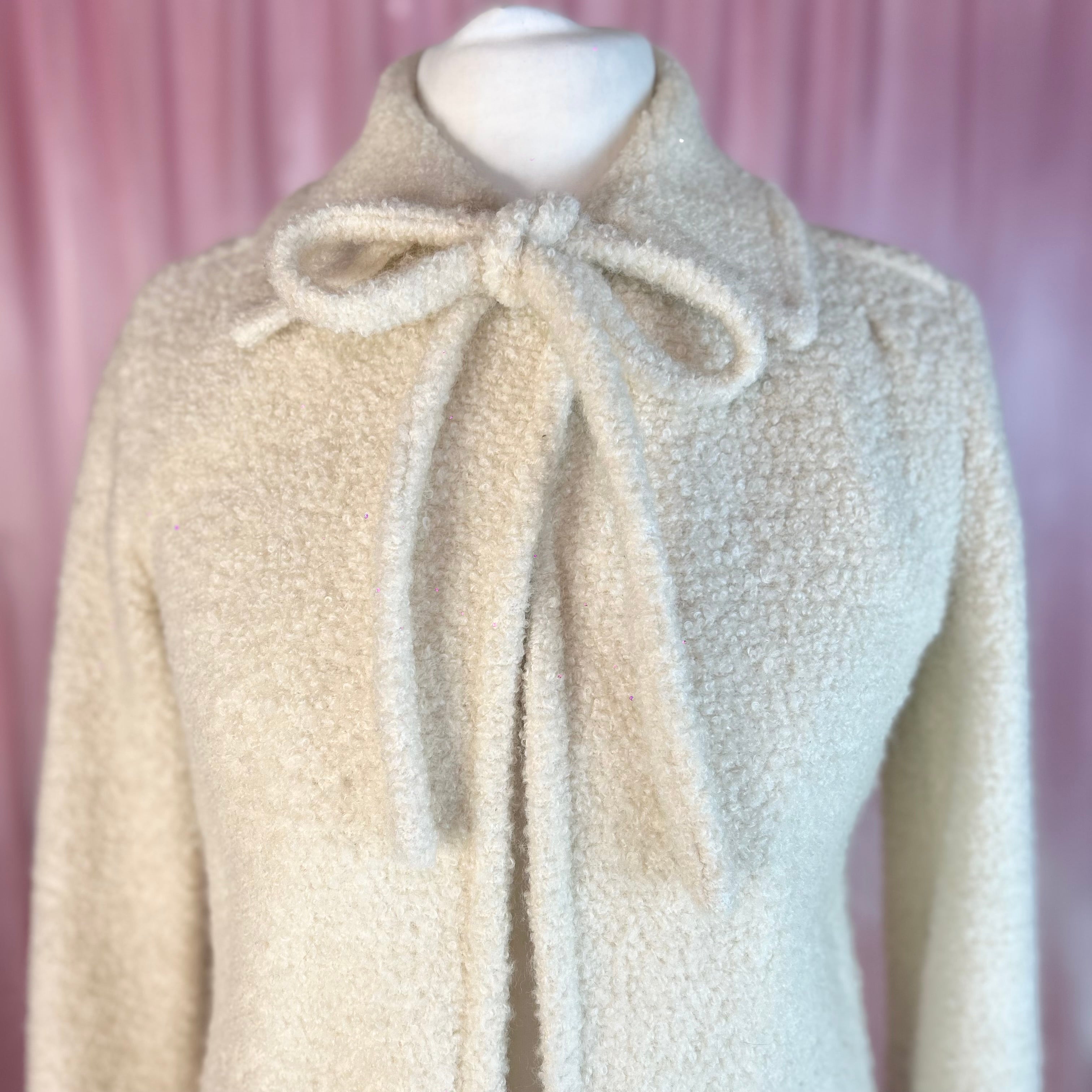 1970s Pussy bow coat, by St MIchael, size 8/10