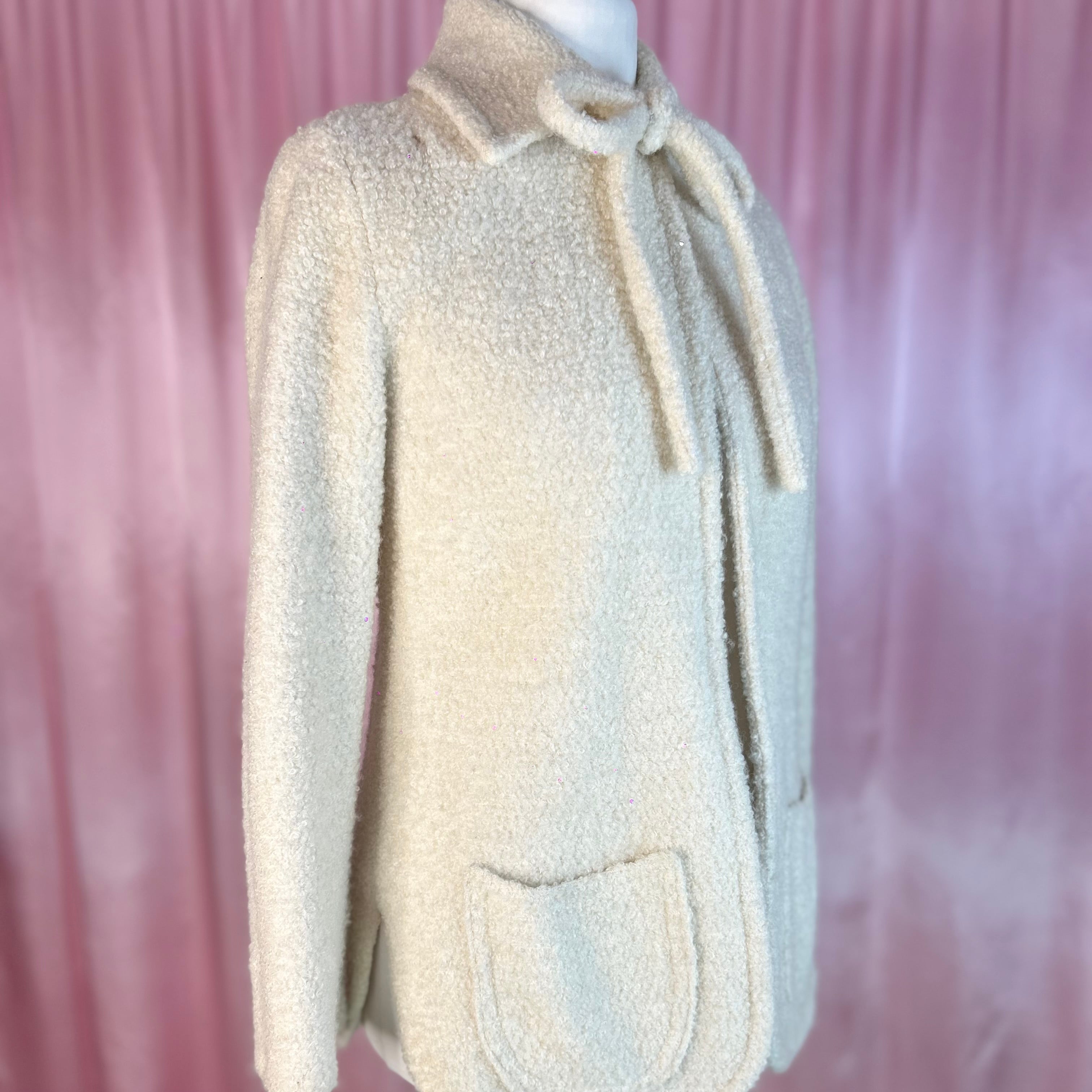1970s Pussy bow coat, by St MIchael, size 8/10