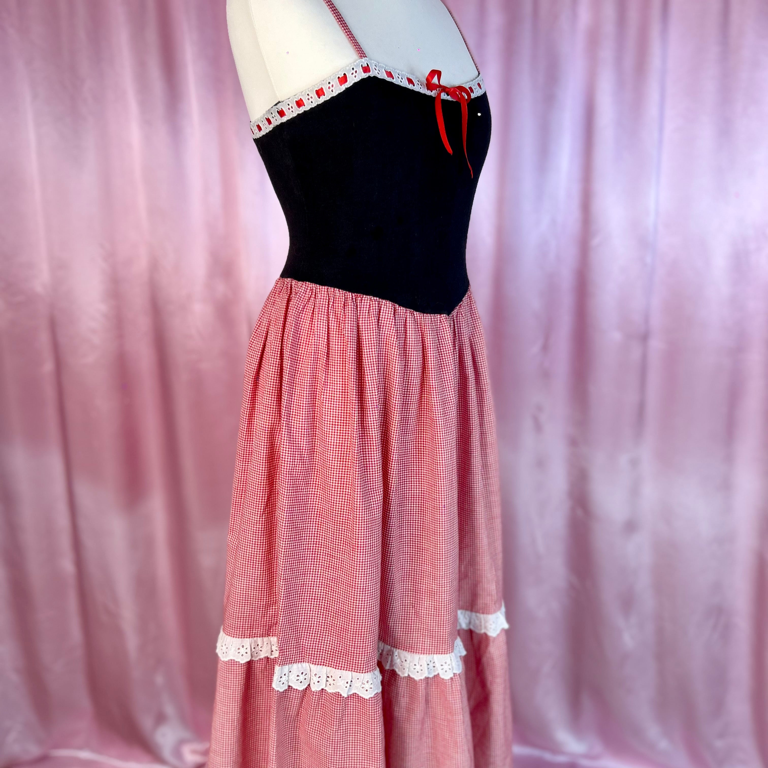 1970s Gingham sun dress, by Radley, size 8