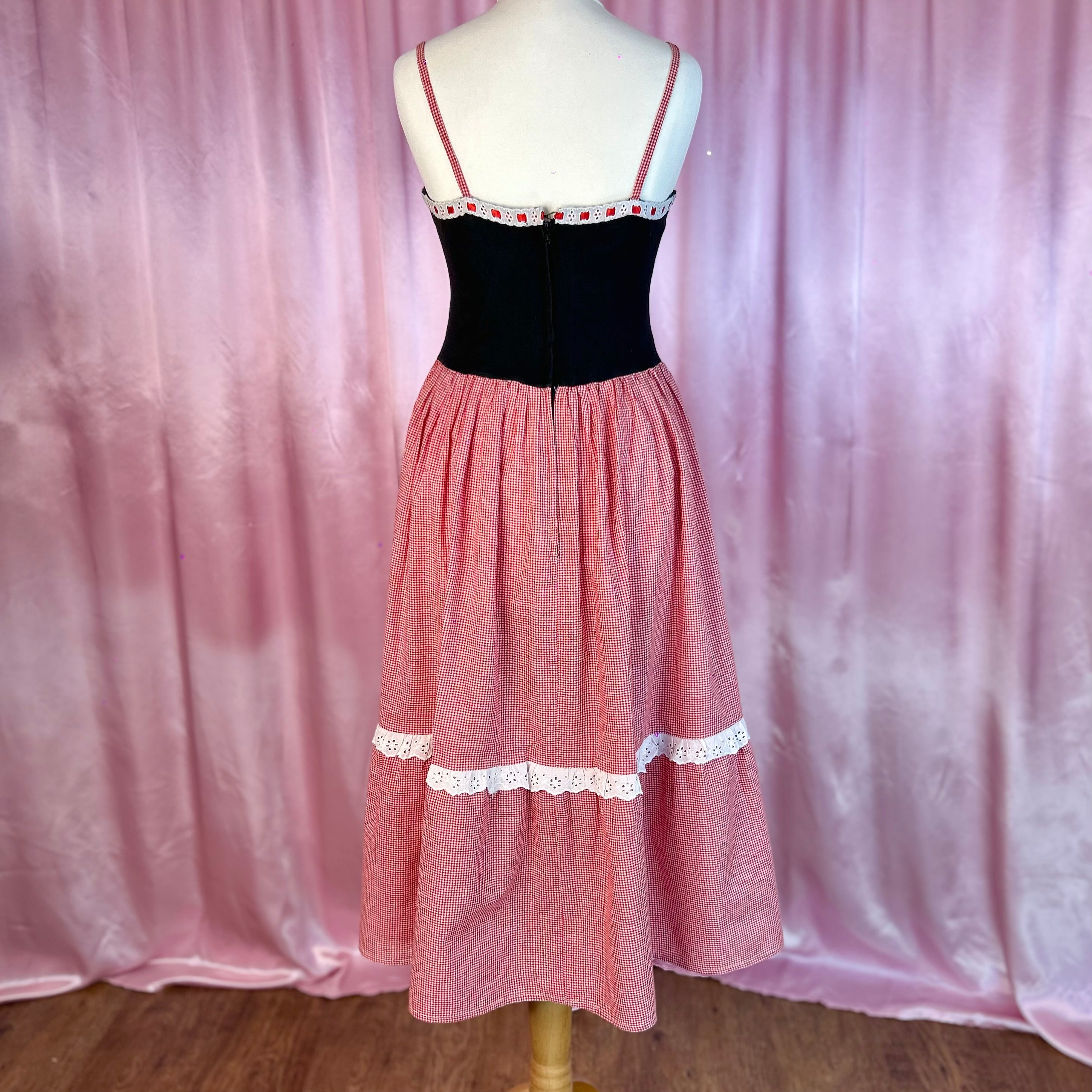 1970s Gingham sun dress, by Radley, size 8