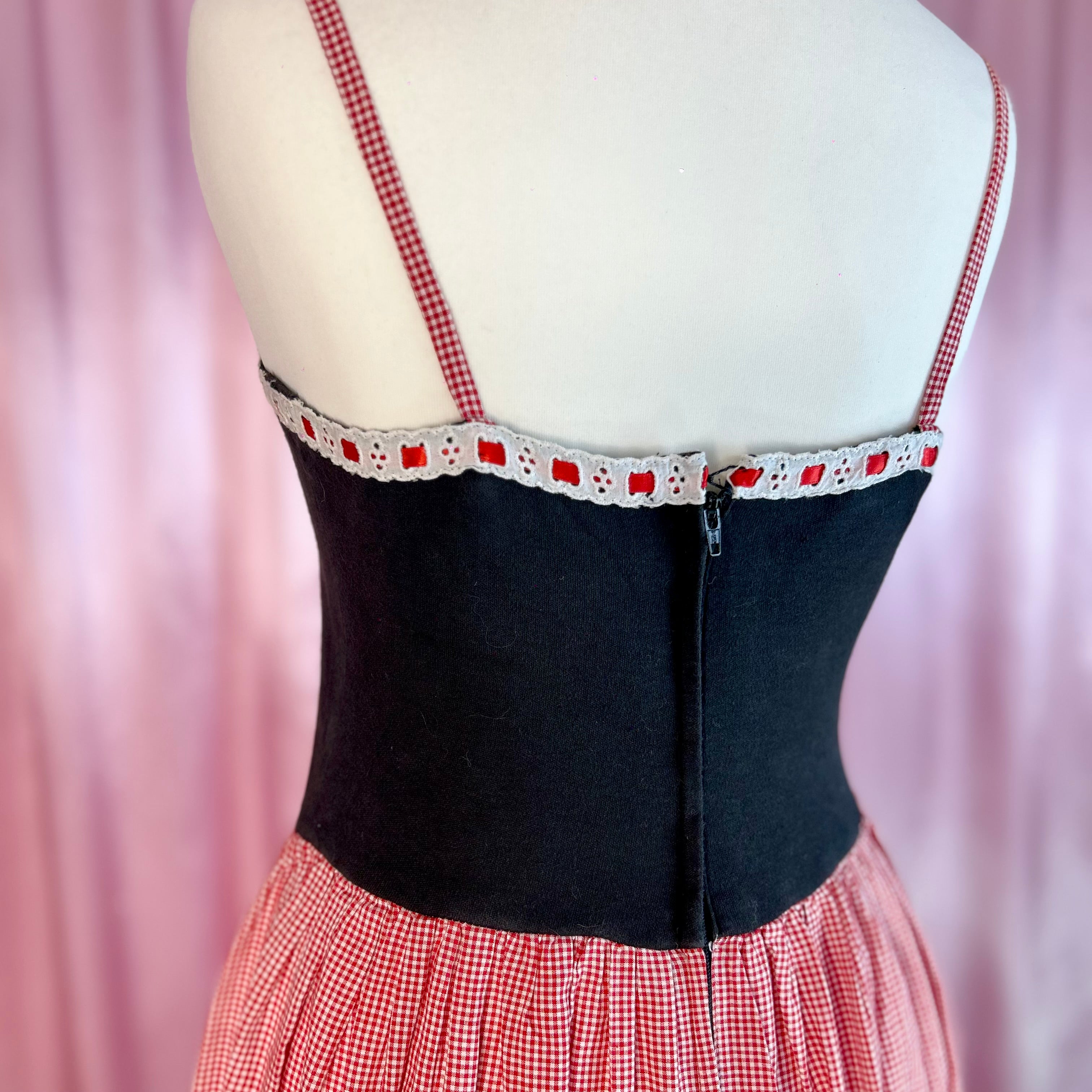 1970s Gingham sun dress, by Radley, size 8