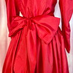 1980s Red silky dress, by Gianni Balenti, size 6/8