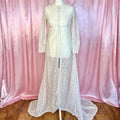 1970s Lace overgown with train, unbranded, size 8